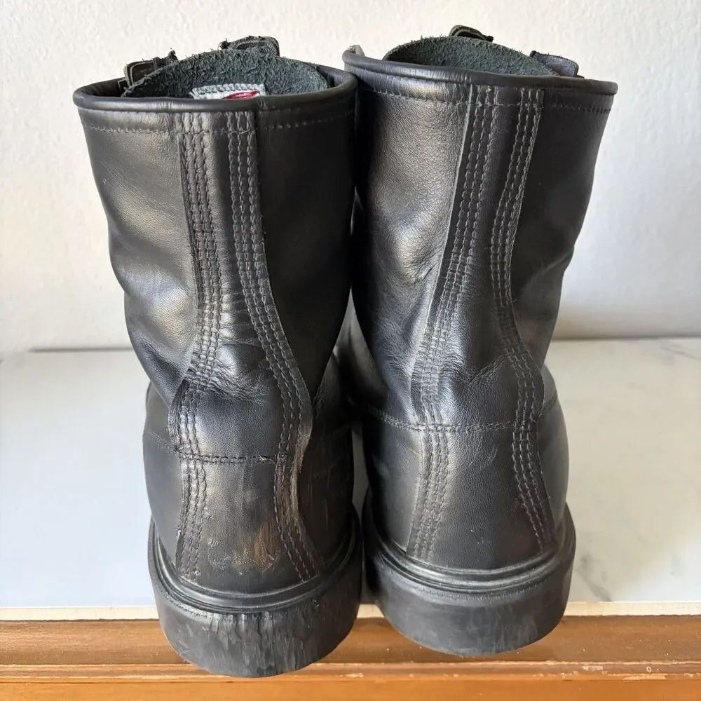 vintage Red Wing 4473 8-inch black leather firefighter work boots Size 13